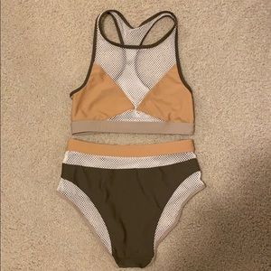 ASOS high-waisted swimsuit, size 10